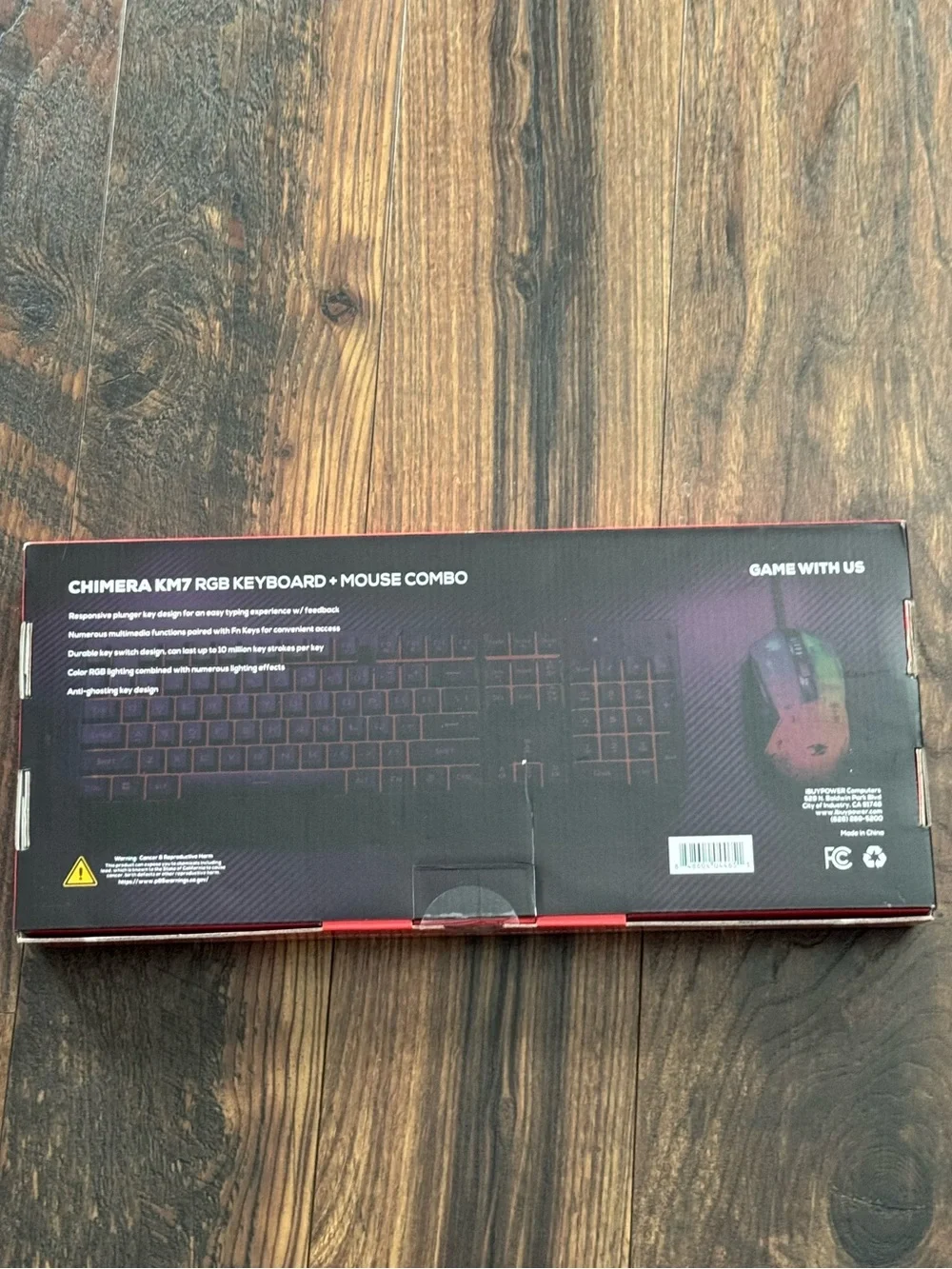 iBUYPOWER Chimera KM7 RGB Keyboard + Mouse Combo - Black with RGB Accents
